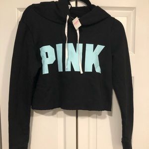 BRAND NEW VS Pink Cropped Sweatshirt